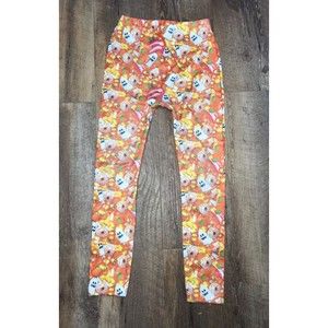 Capelli Kids Halloween Leggings Girls Size S/M (7-10) Fleece Lined Ghost Candy